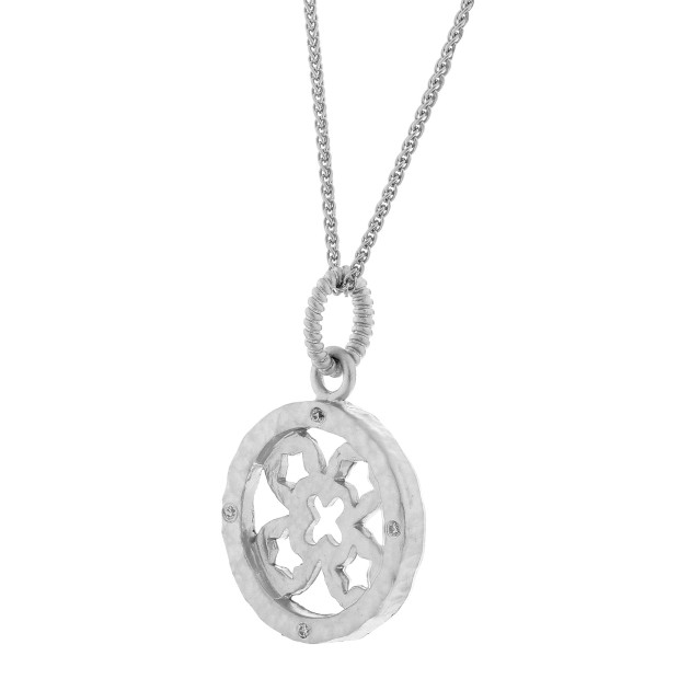 Orphelia Women's Sterling Silver Set: Chain-Pendant + Earrings - Silver SET-5251