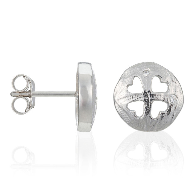 Orphelia Women's Sterling Silver Set: Chain-Pendant + Earrings - Silver SET-5234