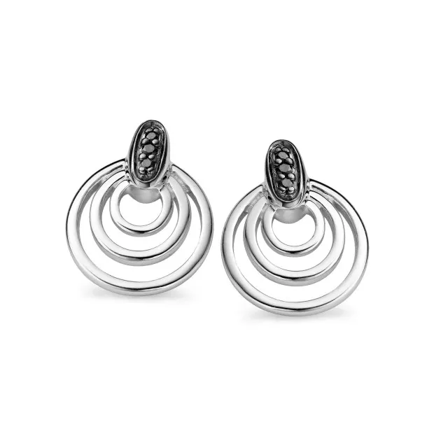 Orphelia Women's Sterling Silver Set: Chain-Pendant + Earrings - Silver SET-5023