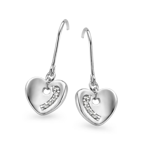Orphelia Women's Sterling Silver Set: Chain-Pendant + Earrings - Silver SET-5123
