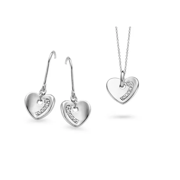 orphelia Women's Sterling Silver Set: Chain-Pendant + Earrings - Silver SET-5123