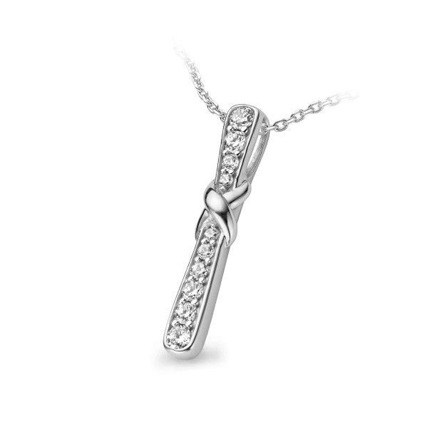 Orphelia Women's Sterling Silver Set: Chain-Pendant + Earrings - Silver SET-5128