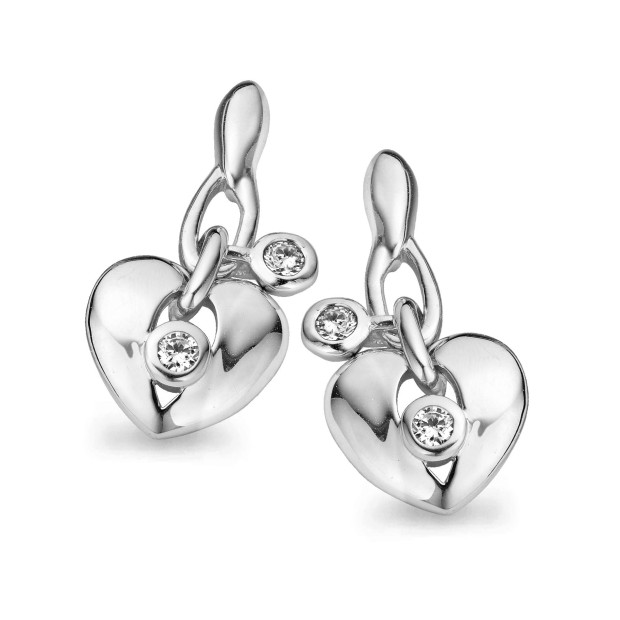 Orphelia Women's Sterling Silver Set: Chain-Pendant + Earrings - Silver SET-5121
