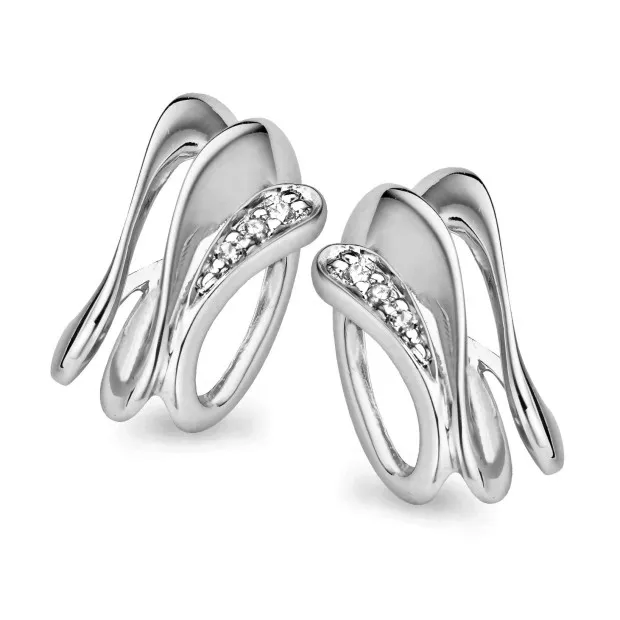orphelia Women's Sterling Silver Stud Earrings - Silver ZO-5015