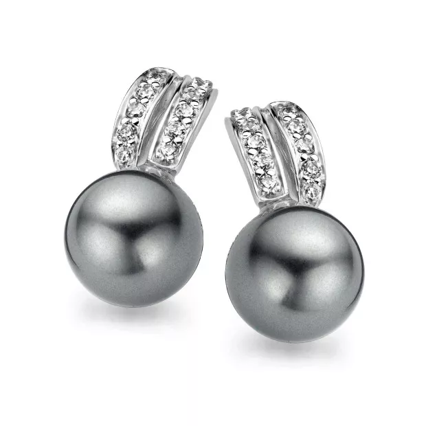 orphelia Women's Sterling Silver Stud Earrings - Silver ZO-5030
