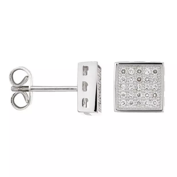 Orphelia Women's Sterling Silver Stud Earrings - Silver ZO-5939