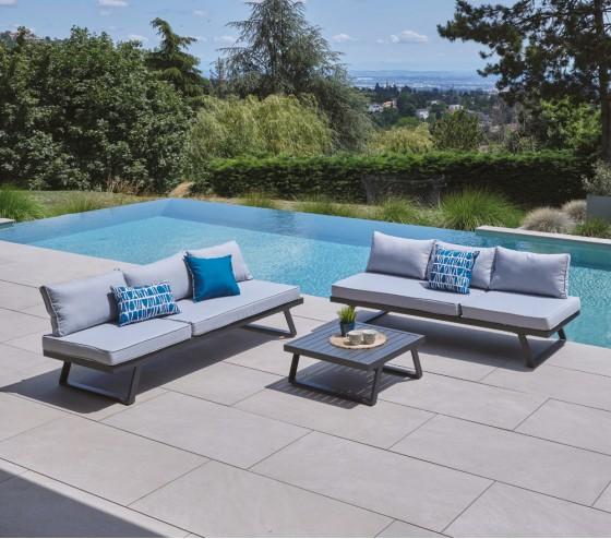 Ozalide ANDUZE TROPIC AVOCAT - Lot De 2 Coussins Extérieur - 50x30x15