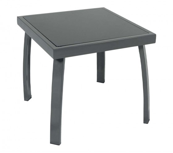 Ozalide ARIO - Ensemble Transat De Jardin Et Table Basse - Gris Anthracite
