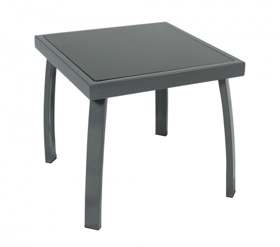 Ozalide ARIO - Ensemble Transat De Jardin Et Table Basse - Gris Perle