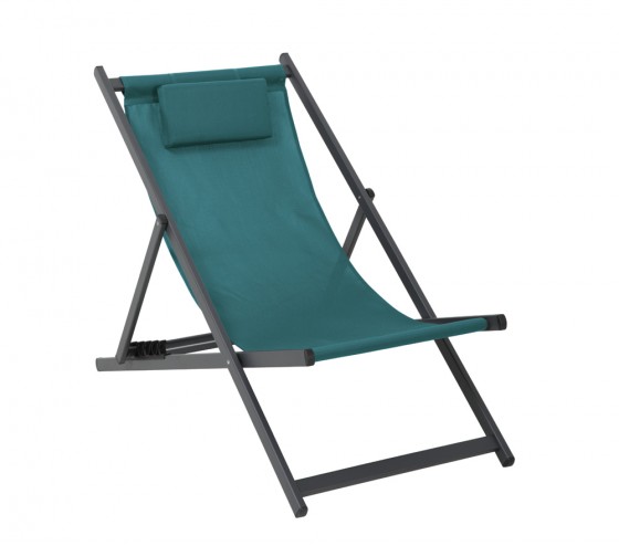 Ozalide ATHOS - Lot De 2 Chiliennes - Aluminium - Bleu Canard