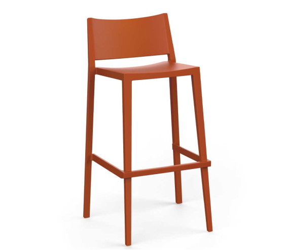 Ozalide BALIGOS BAR - Ensemble De Bar - 4 Personnes - Bois Et Terracotta