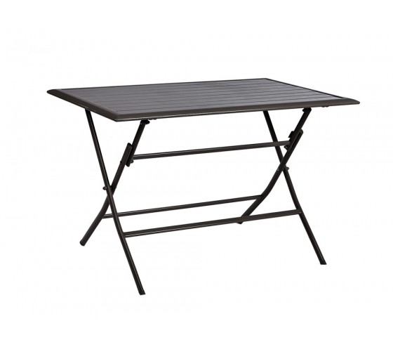 Ozalide BAYONNE BOREAL XL - Ensemble Table Et Chaises De Jardin - 6 Places - Gris Anthracite
