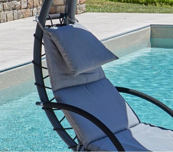 ozalide BENDIGO - Transat de jardin suspendu - Gris Anthracite