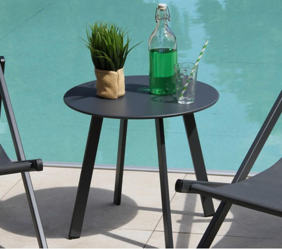 Ozalide CADIX 4 - Salon De Jardin Gris Perle - 4 Places