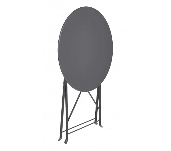 Ozalide CAPRI - Table De Jardin Pliante - 2 Places - Gris Anthracite