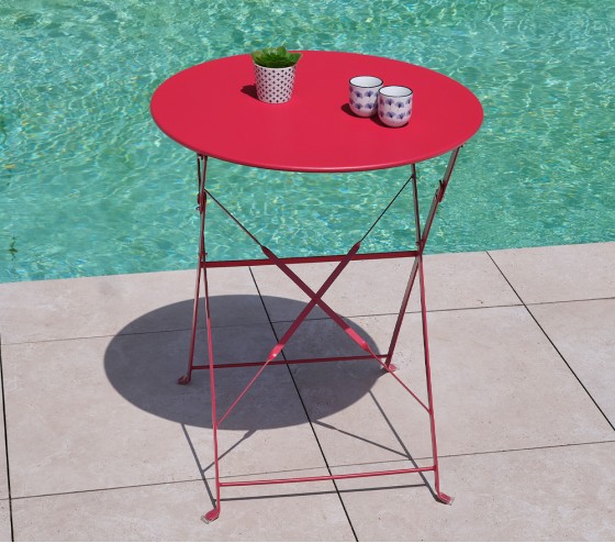 ozalide CAPRONE - Ensemble table et chaises de jardin - 2 places - Bordeaux