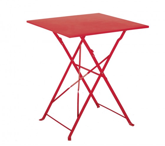 Ozalide FLORONE - Ensemble Table Et Chaises De Jardin - 2 Places - Bordeaux