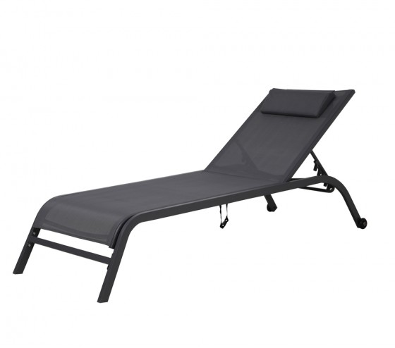 Ozalide GOZO - Transat De Jardin - Acier - Gris Anthracite