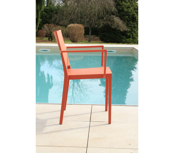 Ozalide GUETHAROS - Ensemble Table Et Chaises De Jardin - 8 Places - Terracotta