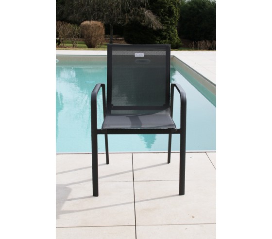 Ozalide GUETHARY - Fauteuil De Jardin - Gris Anthracite