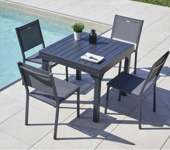 Ozalide HONFLEUR ALU - Table De Jardin Extensible - 6 Places