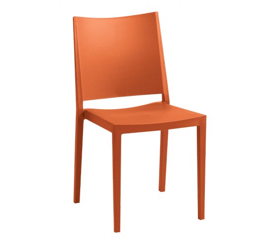 Ozalide LAGOS - Lot De 2 Chaises De Jardin Plastique - Terracotta