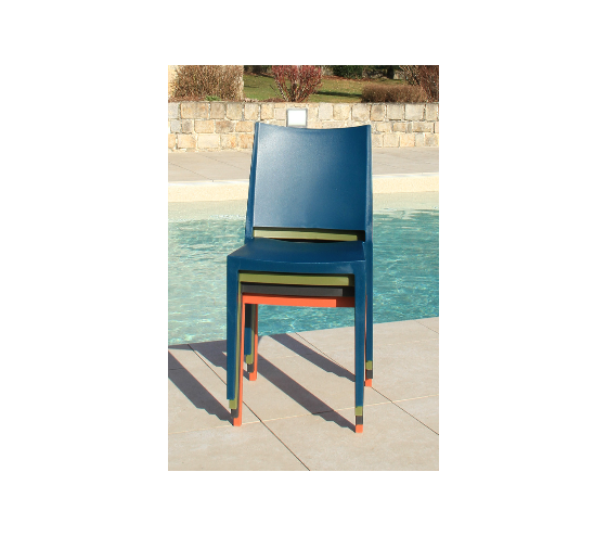 Ozalide LAGOS - Lot De 2 Chaises De Jardin Plastique - Vert Olive