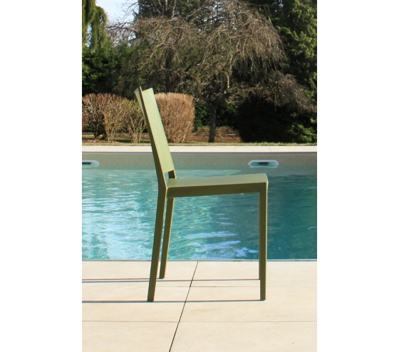 ozalide LAGOS - lot de 2 chaises de jardin plastique - Vert Olive