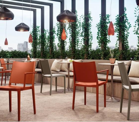 Ozalide LAGOS - Lot De 2 Fauteuils De Jardin Plastique - Terracotta