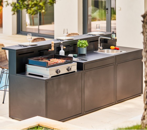 Ozalide Meuble Support Desserte Acier Noir - Forge Adour