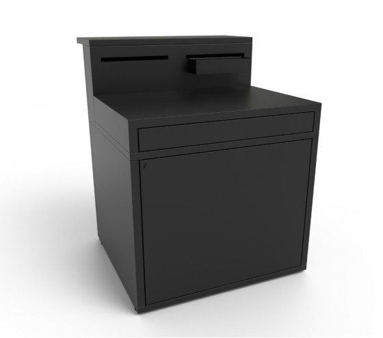 ozalide Meuble support desserte acier noir - Forge Adour