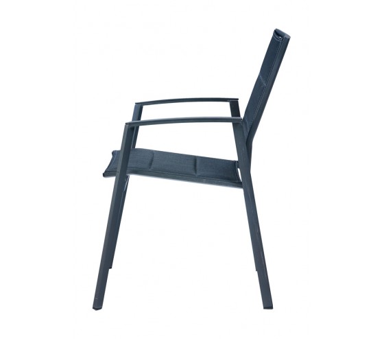 Ozalide MINEA - Fauteuil De Jardin Rembourré - Gris Anthracite