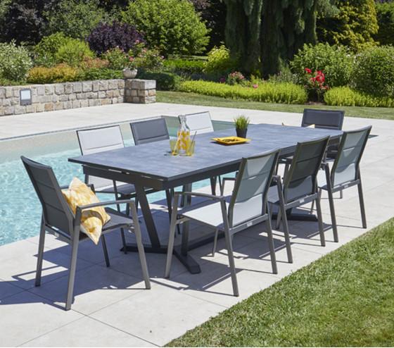 Ozalide MINEA - Fauteuil De Jardin Rembourré - Gris Anthracite