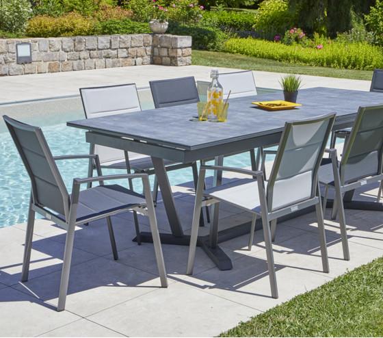 Ozalide MINEA - Fauteuil De Jardin Rembourré - Gris Anthracite