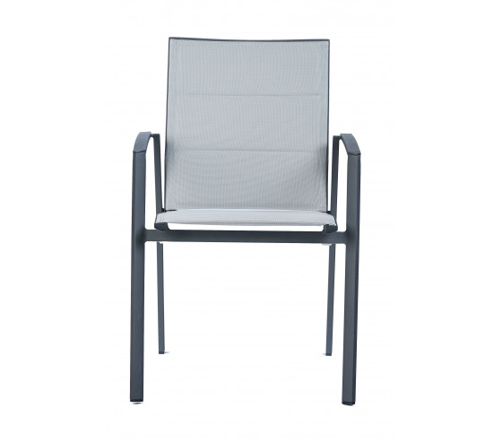 Ozalide MINEA - Fauteuil De Jardin Rembourré - Gris Perle