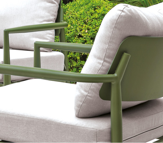 ozalide NAÏROBI - salon de jardin 5 places - Vert sauge