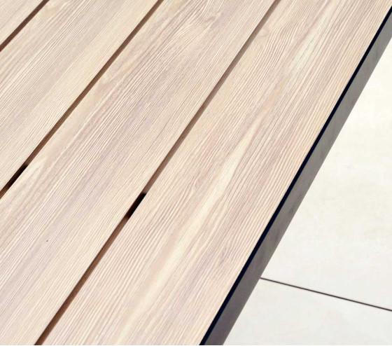 Ozalide OLERON - Ensemble Table Et Chaises De Jardin - 8 Places - Effet Bois