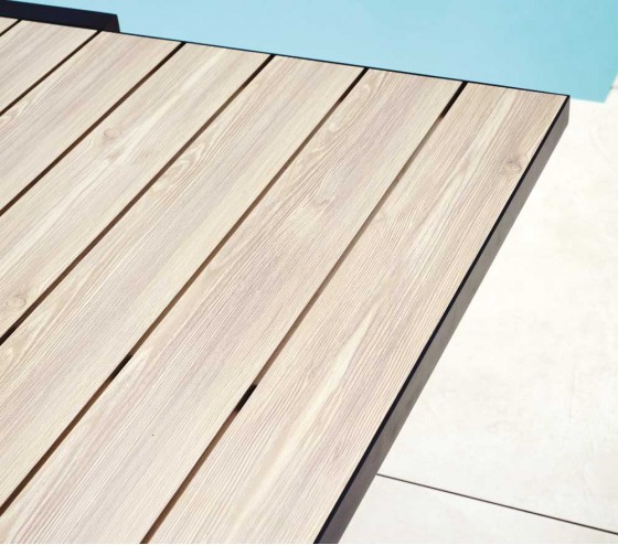 ozalide OLERON - Table de jardin - 12 places - effet bois