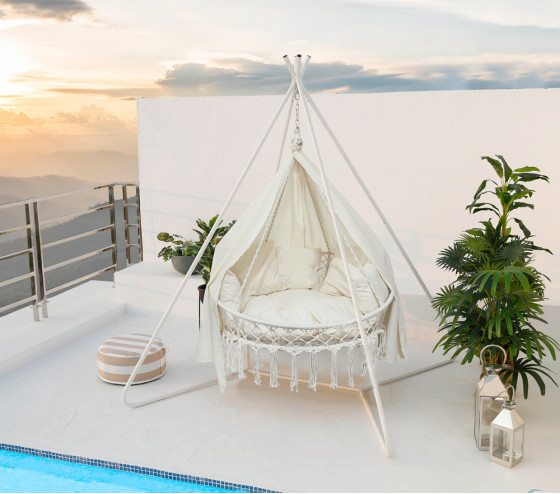 ozalide ACAPULCO - Fauteuil suspendu - Ecru