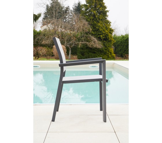 Ozalide ARGOS - Fauteuil De Jardin - Gris Perle