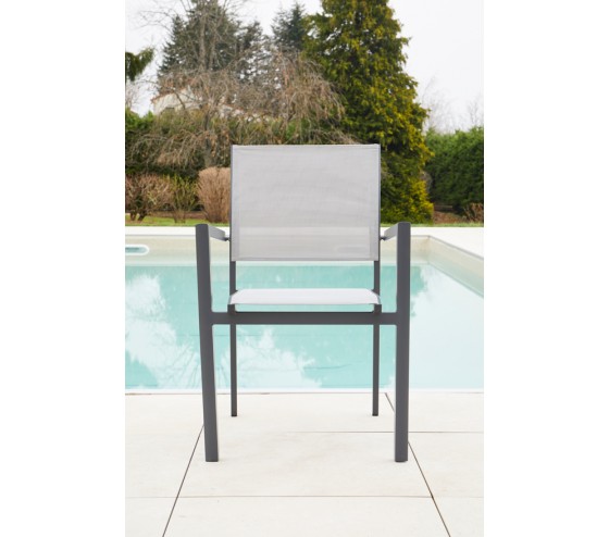 ozalide ARGOS - Fauteuil de jardin - Gris Perle