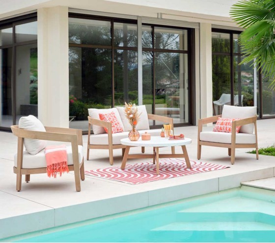 ozalide BANJAR - Salon de jardin - 4 places