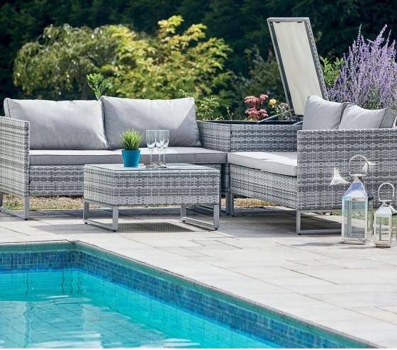 ozalide BELEM - Salon de jardin en angle - 4 places