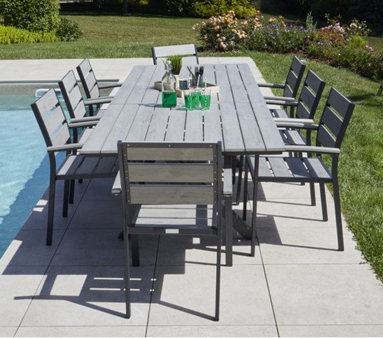 Ozalide CAVALAIRE - Fauteuil De Jardin - Gris Perle