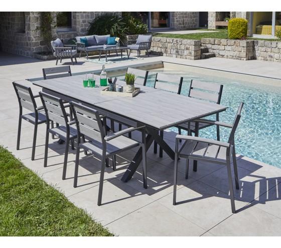 ozalide CAVALAIRE - Fauteuil de jardin - Gris Perle