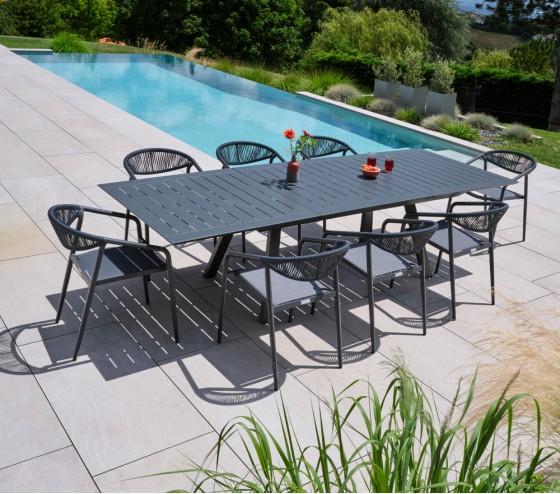 Ozalide FONTANA - Fauteuil De Jardin - Gris Anthracite