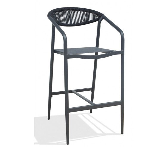 ozalide FONTANA - Tabouret de bar - Gris Anthracite