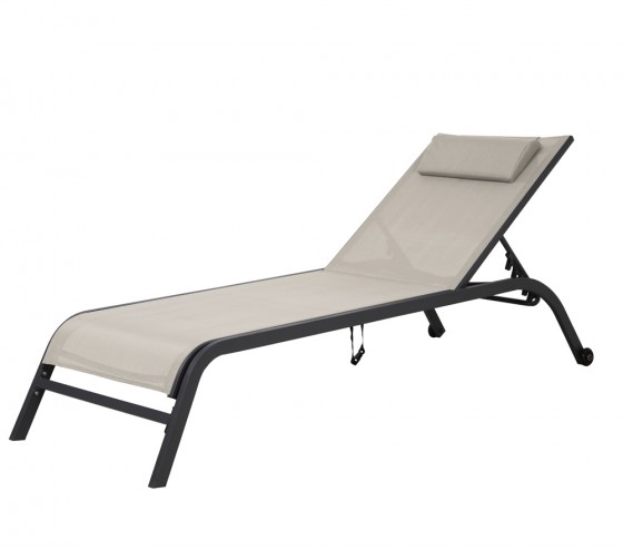 Ozalide GOZO - Transat De Jardin - Acier - Lin