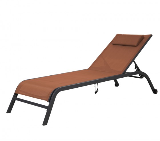 Ozalide GOZO - Transat De Jardin - Acier - Terracotta