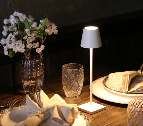 Ozalide Lampe à Poser POLDINA MICRO - Blanche